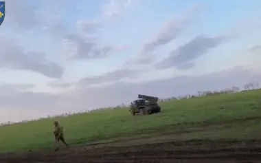 BM-21 Grad systems were used against occupiers’ personnel and equipment in Donetsk region.. VIDEO