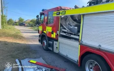 Occupiers struck at rescuers in Nikopol: equipment damaged. PHOTOS