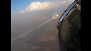 Ukrainian Air Force releases footage of MiG-29 shooting down Shahed drone – video