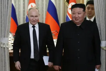 What is the new road bridge North Korea is building with Russia?