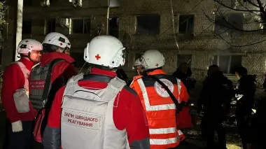 Ukrainian Red Cross helping victims of enemy UAV attack in Zaporizhia