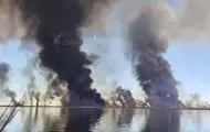 В Краснодарском крае РФ четыре дня горят плавни
