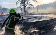 Лесной пожар возле Изюма распространяется