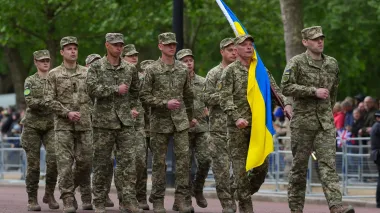 Украинские военные приняли участие в параде в Британии к 80-летию Дня Победы