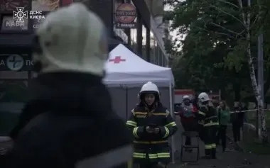 Massive attack on Kyiv: rescuers eliminated consequences of Russian shelling. PHOTOS