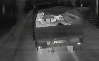 Kamikaze drone flies into back of truck carrying three occupiers. VIDEO