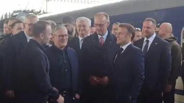 Macron, Starmer, Merz, Tusk arrived in Kyiv for meeting of '"coalition of the willing'