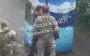 Four TCR employees are watching as their colleague conducting "alert measures" in Kharkiv and beating man in civilian clothes. VIDEO