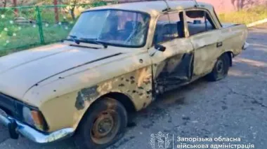 Russian drone attacks civilian car in Zaporizhzhia Oblast, injuring man