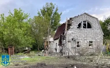 One person injured in Russian airstrike on Kupiansk-Vuzlovyi. PHOTOS