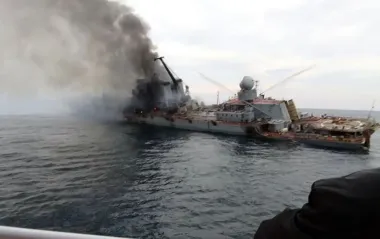 Генштаб показал, как уничтожали крейсер "Москва": архивное видео удара