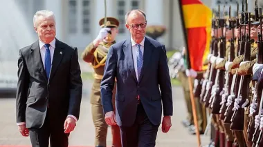 Merz, Nauseda call for unconditional ceasefire in Ukraine, tougher sanctions on Russia