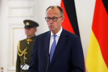 Germany's Merz inaugurates a historic new brigade in Lithuania and pushes for security spending