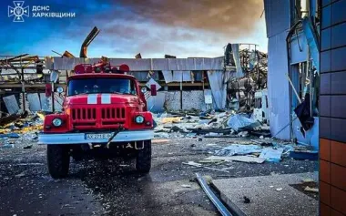 Aftermath of Russian strikes in Kharkiv region: large fires, destroyed equipment, one injured. PHOTOS