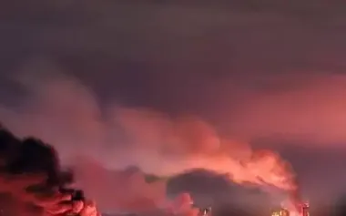 Russian forces launch combined strike on Kyiv: 8 injured, fires in three districts. PHOTOS