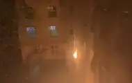 Атака на Киев: горит многоэтажный дом