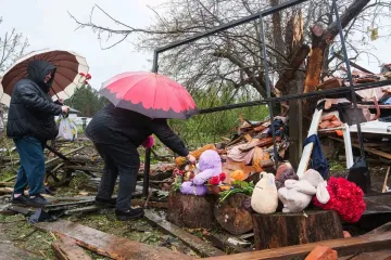 Children among 12 killed after Russia launches largest aerial bombardment of Ukraine war