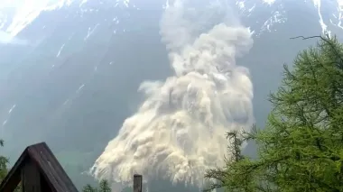 Watch: Glacier collapse almost completely destroyed a village in Switzerland