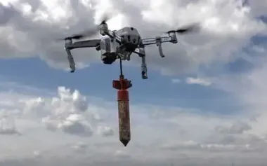 Russians drop explosive from drone in Kherson, injuring woman