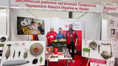 Ukrainian Red Cross shares its experience in informing about mine danger at intl exhibition