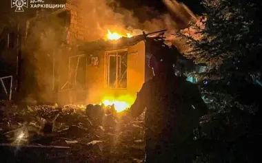 Massive Russian drone attack on Kharkiv region: three districts hit, civilian infrastructure and power lines damaged. PHOTOS