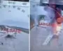 Footage shows major Ukrainian drone attack on Russian bombers – video