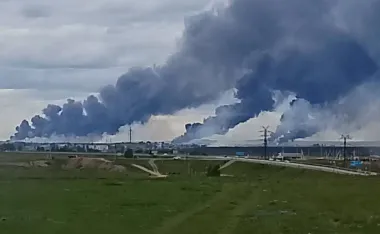 Обнародован первый спутниковый снимок, иллюстрирующий поражение самолетов на атакованном аэродроме "Белая" (фото)