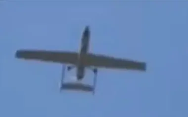 Flight of Ukrainian "Liutyi" UAV near "Saky" airfield in occupied Crimea. VIDEO