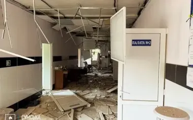 Ruscists struck village of Khotyn in Sumy region with KABs, damaging hospital, church and houses. PHOTOS