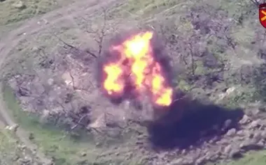 Soldiers of 44th SAB destroyed enemy equipment, artillery systems, and field ammunition depot. VIDEO