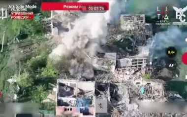 From DIU special forces strike, both occupiers and their body parts were blown into the air. VIDEO