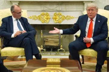 Trump tells German leader D-Day ‘was not a pleasant day for you’ as chancellor is forced to school him on Nazis