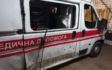 Russians attacked ambulance from drone in Kherson region: two medics wounded. PHOTO