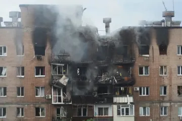 Russian drones and missiles target Ukraine's eastern city of Kharkiv, killing 3, officials say