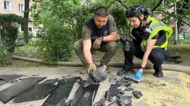 Six workers trapped under rubble in Kharkiv following Russian strike