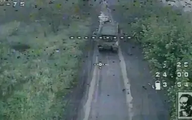 Ukrainian defenders hit Russian BM-21 Grad multiple launch rocket system, as well as support vehicles with ammunition. VIDEO