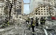 В Киеве ракета РФ пробила девять этажей дома