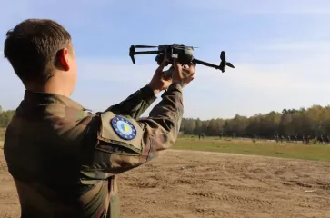 The Air Force shared a video of the combat work of interceptor drones