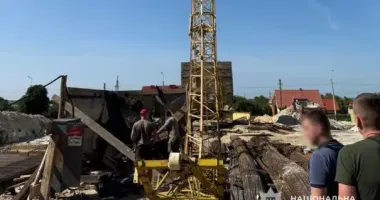 На Тернопільщині із 20-ти метрової висоти впала стріла баштового крана
