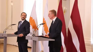 Presidents of Cyprus and Latvia discuss situation in Middle East and Ukraine, expressing their support for it