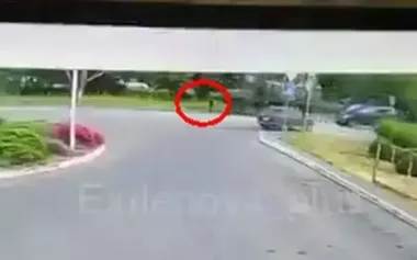 Russian military personnel ran over girl on pedestrian crossing in occupied Luhansk with truck. VIDEO from surveillance cameras