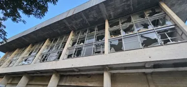 В КПИ опровергли сообщения о пожаре в бассейне после обстрела: что горело на самом деле (видео)