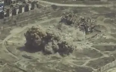 Marines, together with army aviation, destroy enemy command-observation post. VIDEO