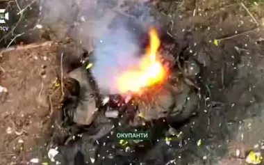 Border guards attacked Russian IFV, APC, several units of heavy armoured vehicles and trucks. VIDEO