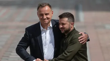 Zelenskyy honours outgoing Polish president with Order of Freedom