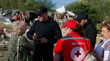 Ukrainian Red Cross Society helps eliminate consequences of Russian attack on Cherkasy region