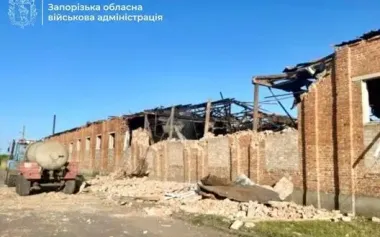 Russians attack agricultural enterprise in Zaporizhzhia region: specialized equipment damaged, fire breaks out. PHOTO