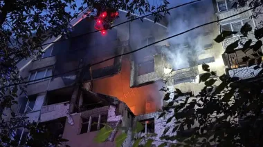 Russian drone hits nine-storey building in Odesa: fire breaks out, four people injured – photos, video