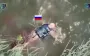 Russian invader struggles in river in Kherson region after attack by our defenders. VIDEO