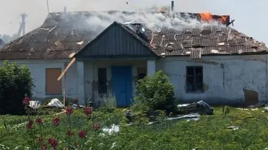Russia attacks Kupiansk in Kharkiv Oblast with Grad MLRS and kamikaze drones, injuring one man – photos
